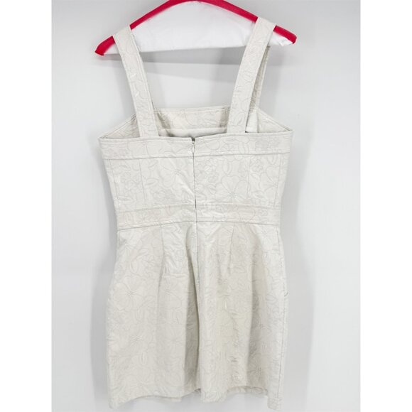 Amanda Uprichard Ace Mini Party Dress Pockets Vegan Leather White S - Picture 3 of 6